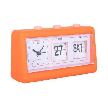 Alarm Clock Karlsson Data Flip Bright Orange