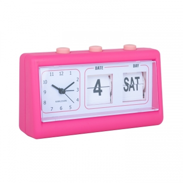 Alarm Clock Karlsson Data Flip Bright Pink