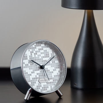 Alarm Clock Karlsson Disco Silver