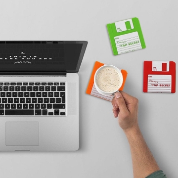 Coaster Set Floppy Disk