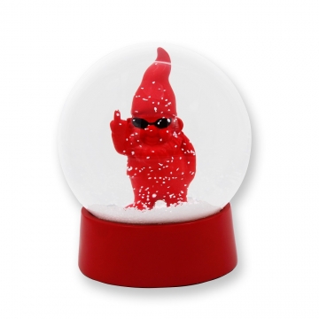 Snow Globe Naughty Gnome