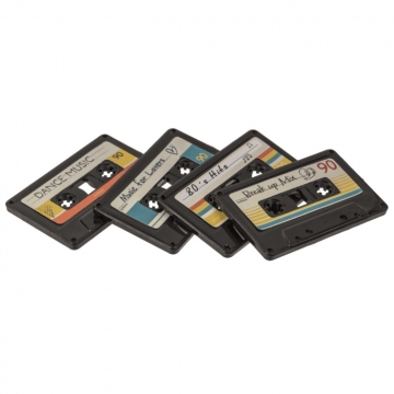 Fridge Magnets Retro Cassette x4