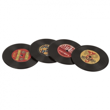 Fridge Magnets Retro Vinyl x4