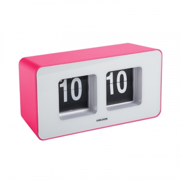 Table Clock Flip Karlsson Funky Bright Pink