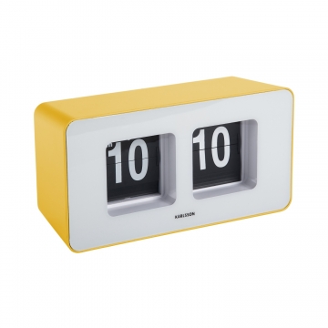 Table Clock Flip Karlsson Funky Bright Yellow