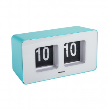 Table Clock Flip Karlsson Funky Turquoise Blue