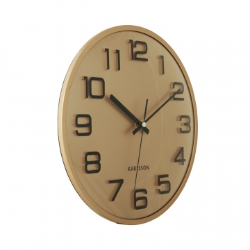 Wall Clock Karlsson 3D Numbers Gold
