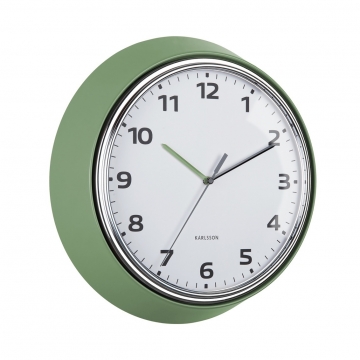 Wall Clock Karlsson Modern Retro Jungle Green
