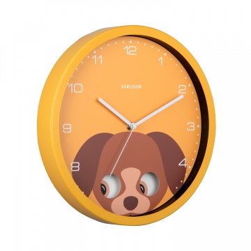 Wall Clock Karlsson Peekaboo Dog
