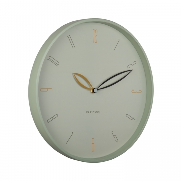 Wall Clock Karlsson Petals Grayed Jade