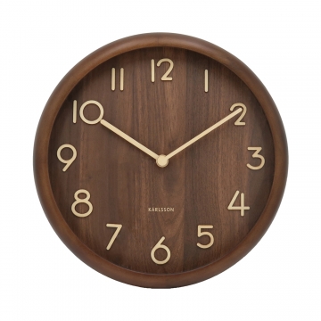 Ρολόι Τοίχου Karlsson Pure Bold Dark Wood
