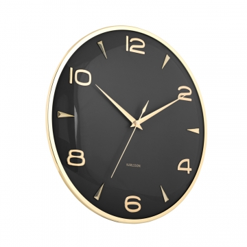 Wall Clock Karlsson Sienna Glow Black