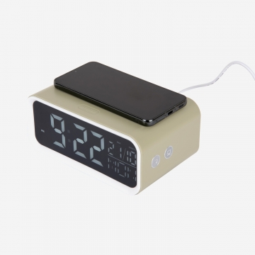 Alarm Clock & Smartphone Charger Karlsson Chunky Green