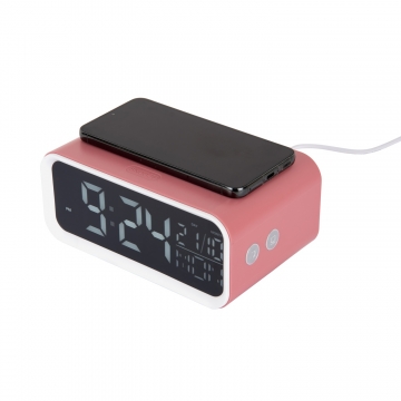 Alarm Clock & Smartphone Charger Karlsson Chunky Rose