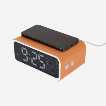 Alarm Clock & Smartphone Charger Karlsson Chunky Yellow