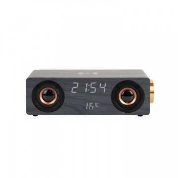 Alarm Clock with Bluetooth & Smartphone Charger Karlsson Classic Black