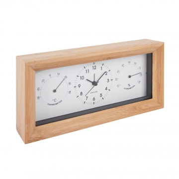Ρολόι Ξυπνητήρι Karlsson Neat Rectangle Bamboo White