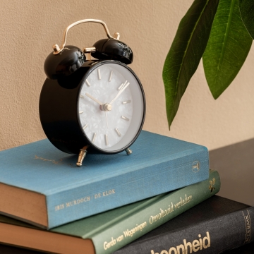 Ρολόι Ξυπνητήρι Karlsson Pearl Glow Black