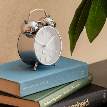 Ρολόι Ξυπνητήρι Karlsson Pearl Glow Chrome