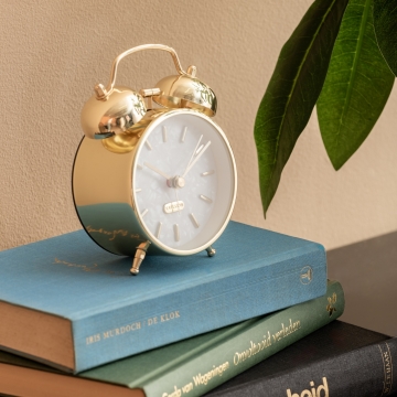 Ρολόι Ξυπνητήρι Karlsson Pearl Glow Gold Plated