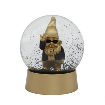 Snow Globe Dwarf Rocker Gold