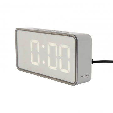 Alarm Clock Karlsson Led Audaz Grey
