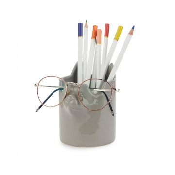 Pen Holder & Eyeglasses Holder Cat Gray