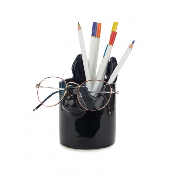 Pen Holder & Eyeglasses Holder Dog Black