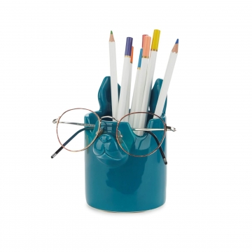Pen Holder & Eyeglasses Holder Dog Blue