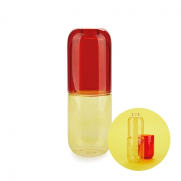 Bottle & Glass Water Pill Red 550ml