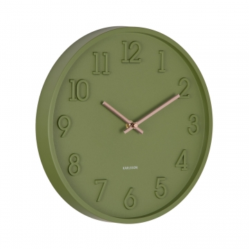 Wall Clock Karlsson Calma Army Green