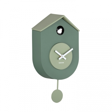 Wall Clock Karlsson Cuckoo Grato Green