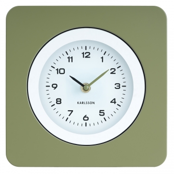 Wall Clock Karlsson New Vintage Army Green
