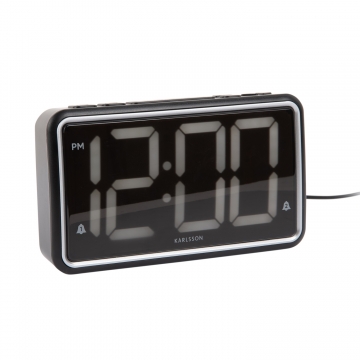 Alarm Clock Digital Karlsson New Retro Black