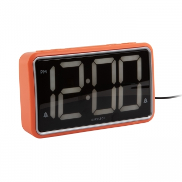 Alarm Clock Digital Karlsson New Retro Orange