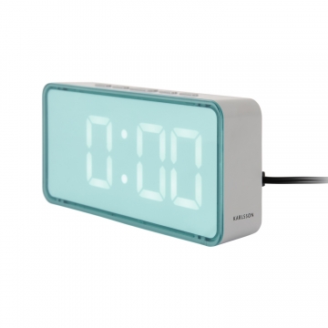 Alarm Clock Karlsson Led Audaz Misty Blue
