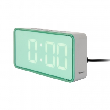 Alarm Clock Karlsson Led Audaz Green
