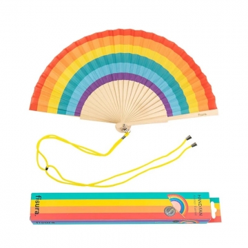 Hand Fan Rainbow