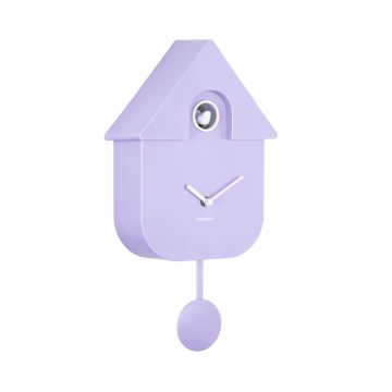 Wall Clock Karlsson Cuckoo Modern Soft Purple
