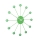 Ρολόι Τοίχου Karlsson Funky Spider Bright Green