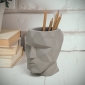 Pen holder The Head gray