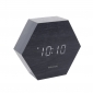 Alarm Clock Karlsson Hexagon Black