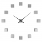 Ρολόι Τοίχου Αυτοκόλλητο DIY Karlsson Cubic Silver