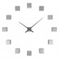 Wall Clock Karlsson Sticker DIY Cubic Silver