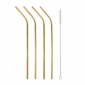 Straws Metallic Golden x4
