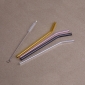 Straws Glass Colored x4