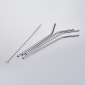 Straws Metallic Silver x4