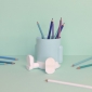 Pen Holder Mr. Sitty Light Blue