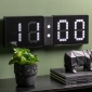 Wall Clock Karlsson LED Look Flip Black