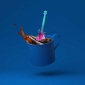 Coffee Spoon Rockin Guitar x4